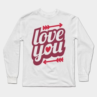 Retro Love You Valentine Long Sleeve T-Shirt